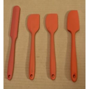 Set Of Four Bubbblegum Pink Small Spatulas And Scrapers